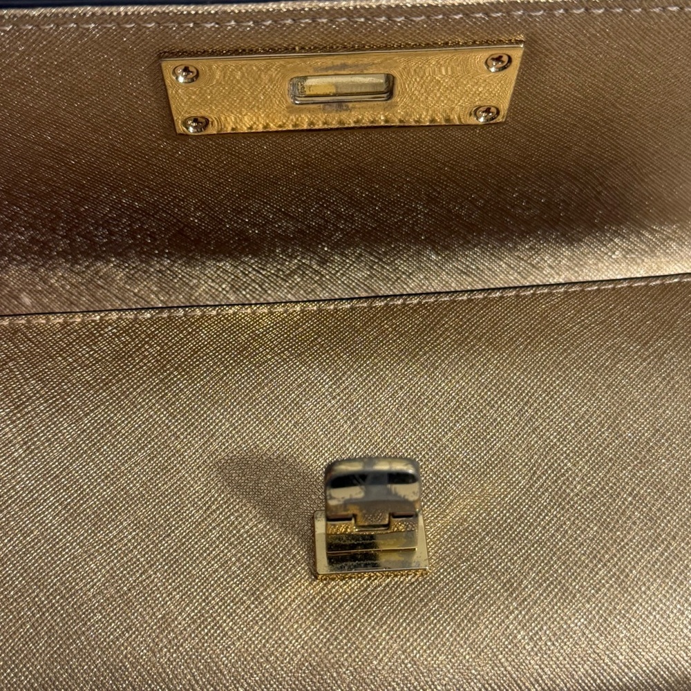 Michael Kors Callie Carryall Gold Wallet - Picture 8 of 14